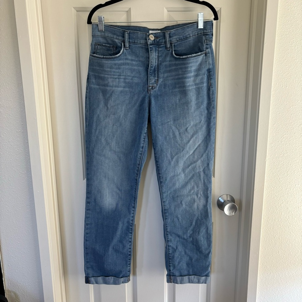 Hudson Blair High Rise Straight Crop Jeans